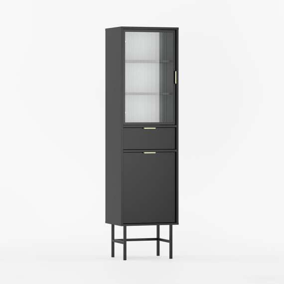 Vitrineskap Sigi 30-60x193 cm - Glassdør - Velg farge og bredde selv