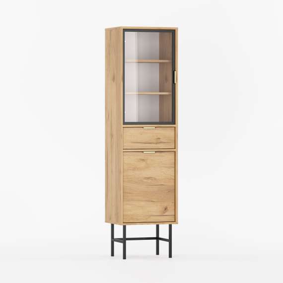 Vitrineskap Sigi 30-60x193 cm - Glassdør - Velg farge og bredde selv