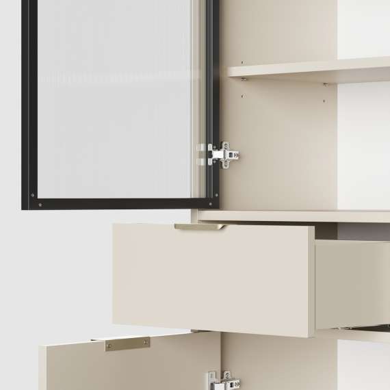 Vitrine Sigi 30-60x193 cm - Glassdør - Velg farge og bredde selv