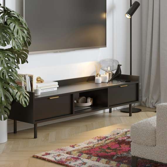 Sigi tv-benk 150-180x42 cm - Lav tv-benk med ben