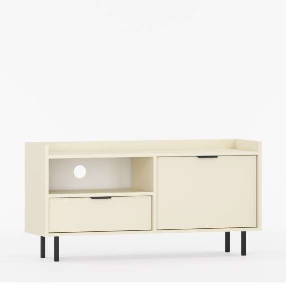 Tv-benk Sigi 100-140x62 cm - med ben