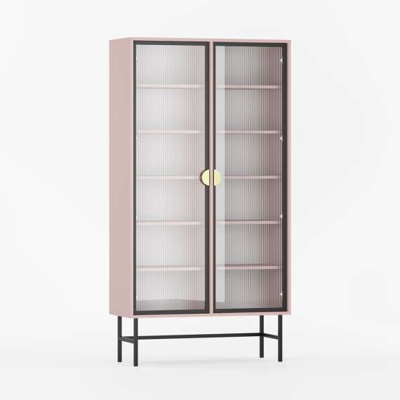 Vitrineskap Sigi 80-100x193 cm - Velg bredde og farge selv