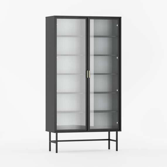 Vitrineskap Sigi 80-100x193 cm - Velg bredde og farge selv