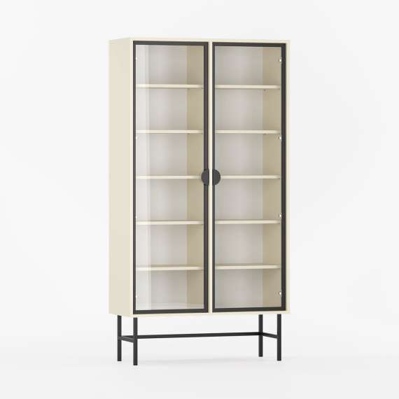 Vitrineskap Sigi 80-100x193 cm - Velg bredde og farge selv