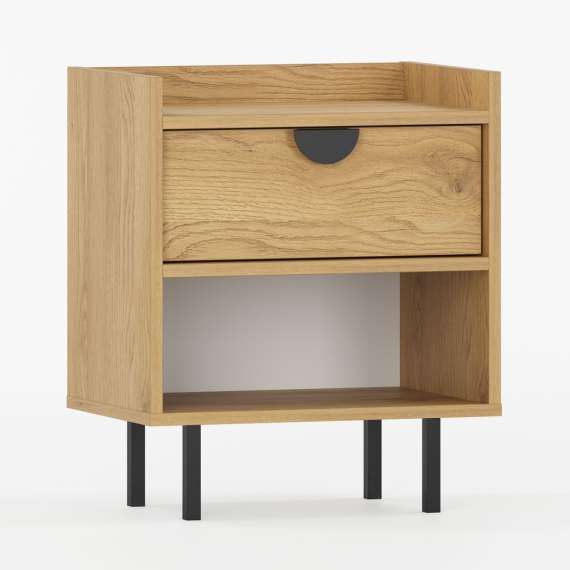 Nattbord Sigi 30-70x62 cm - med ben - Velg farge og bredde selv