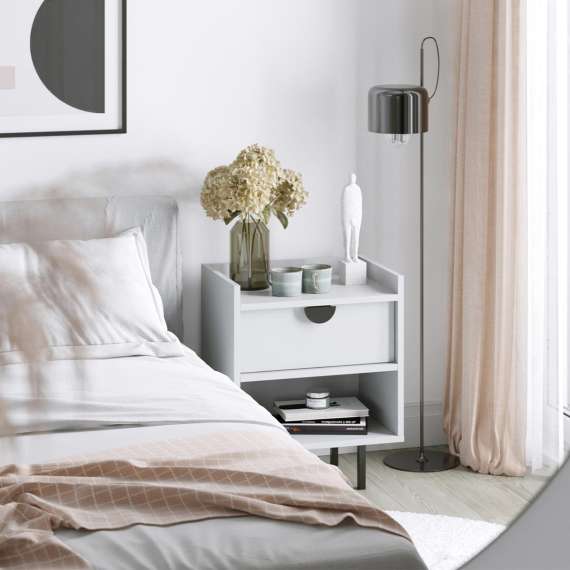 Nattbord Sigi 30-70x62 cm - med ben - Velg farge og bredde selv