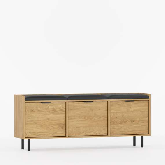 Skobenk Sigi 120-150x62 cm - Benk med sittepute