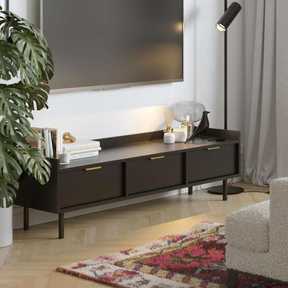 Sigi tv-benk 150-180x42 cm - Lav tv-benk med ben