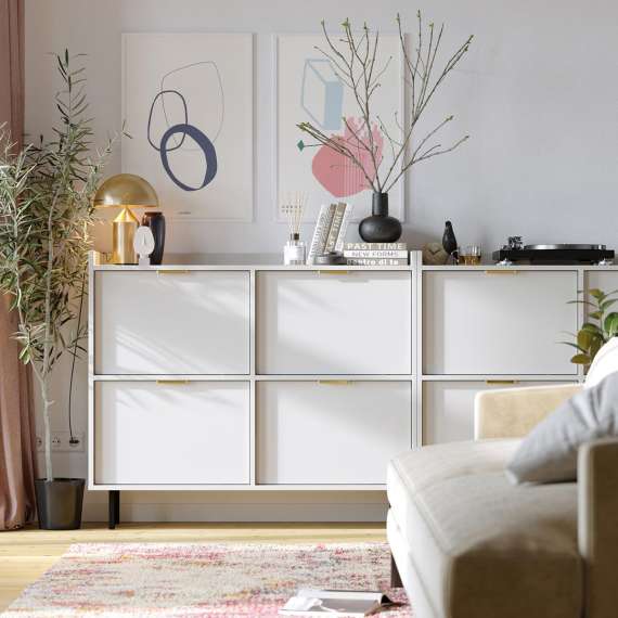 Skap Sigi 80-140x103 cm - med ben - Flere tilpasning muligheter