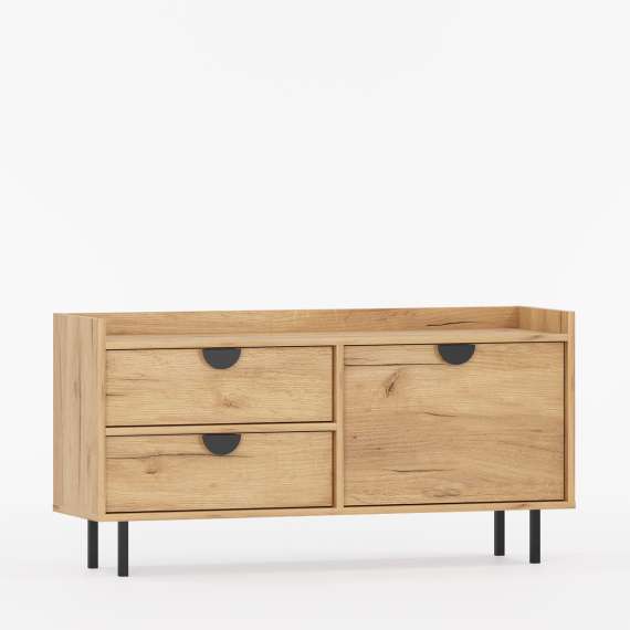 Tv-benk Sigi 100-140x62 cm - med skuffer