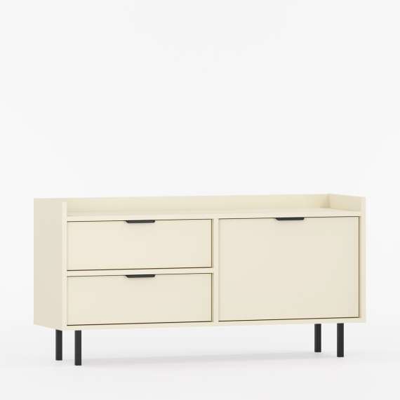 Tv-benk Sigi 100-140x62 cm - med skuffer