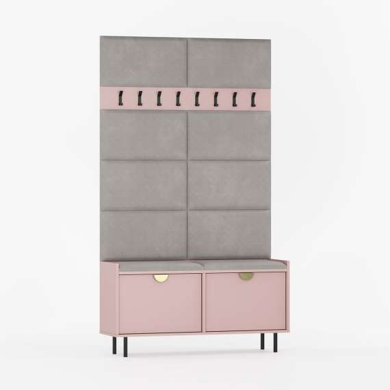 Entregarderobe Sigi 70-120 cm - Benk med sittepute - Velg bredde selv