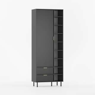 Garderobe Sigi 80-100x217 cm - 2 skuffer - Velg farge og bredde selv