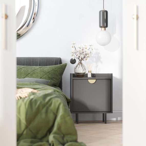 Nattbord Sigi 30-60x62 cm - med ben - Velg farge og bredde selv