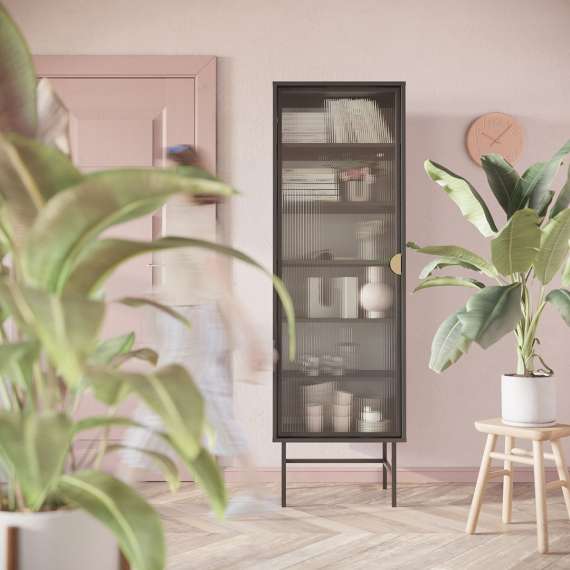 Vitrine Sigi 30-60x193 cm - Glassdør - Velg farge og bredde selv