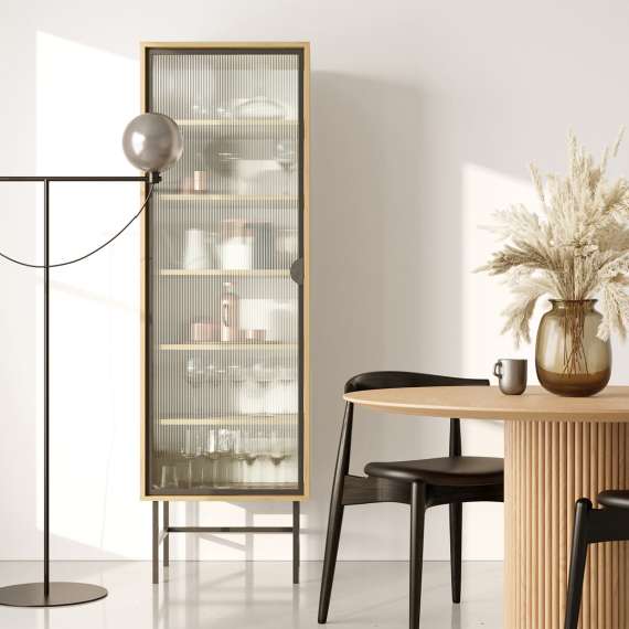 Vitrine Sigi 30-60x193 cm - Glassdør - Velg farge og bredde selv