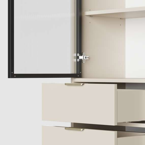 Vitrine Sigi 30-60x193 cm - Glassdør - Velg farge og bredde selv