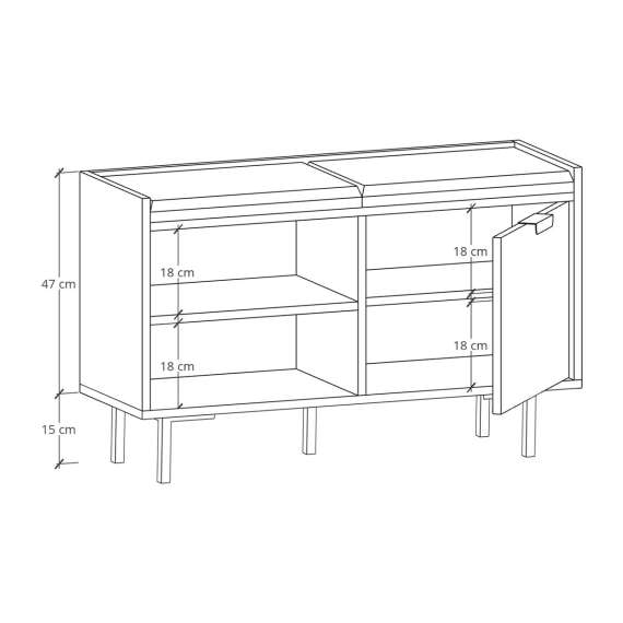 Skobenk Sigi 70-120x62 cm - Benk med sittepute