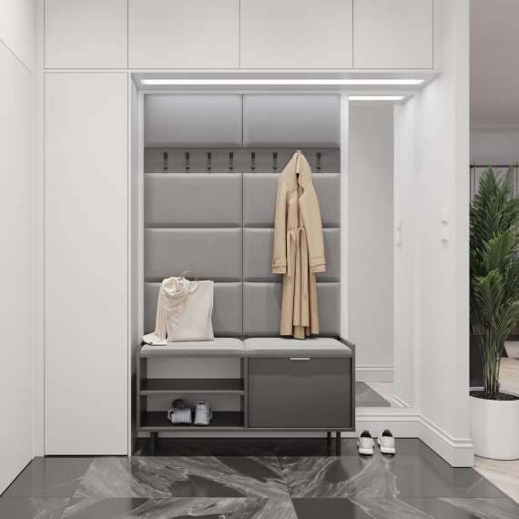 Skobenk Sigi 70-120x62 cm - Benk med sittepute