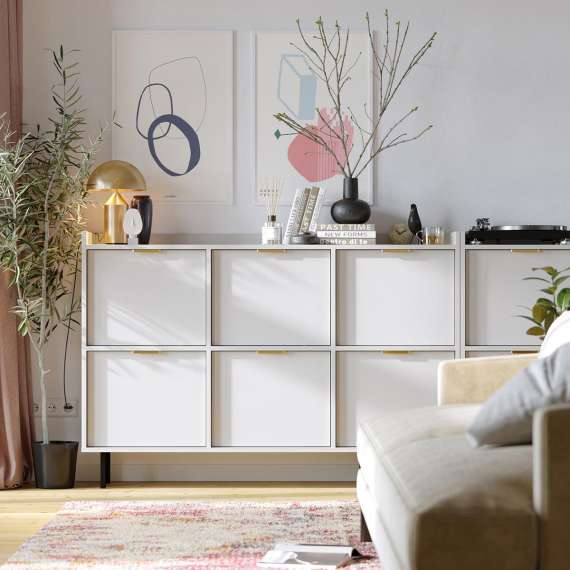 Skjenk - skap Sigi 150-180x103cm - 6 dører - Velg farge og bredde selv