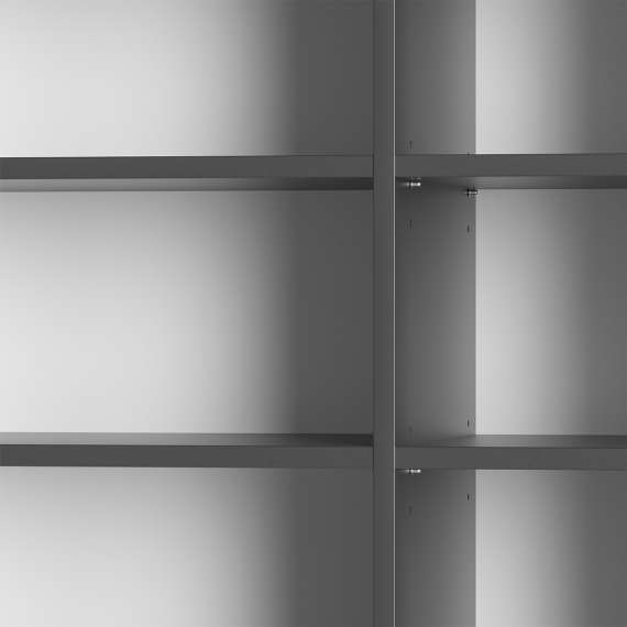 Reol - bokhylle Sigi 80-100x217 cm - mange hyller