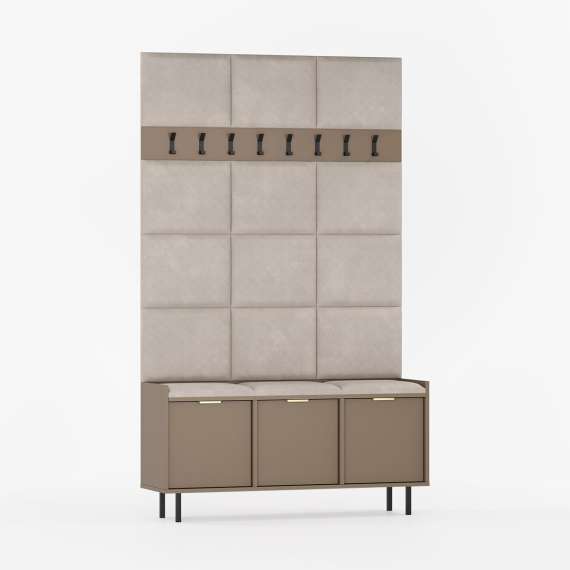 Entregarderobe Sigi 120-150 cm - Benk med sittepute - Velg bredde selv