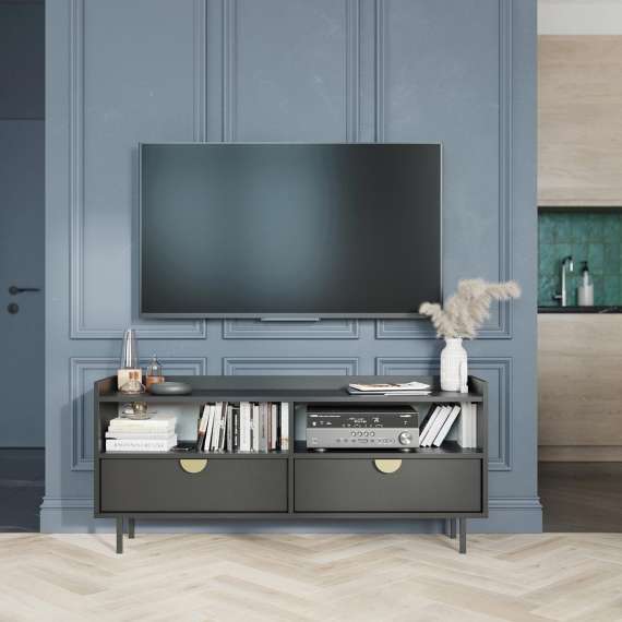 Tv-benk Sigi 100-140x62 cm - Høy - Velg bredde selv - 2 skuffer