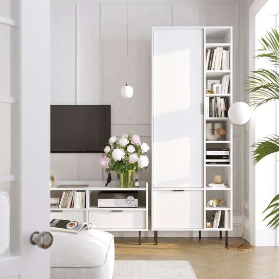 Garderobeskap Sigi 80-100x217 cm - 2 dører