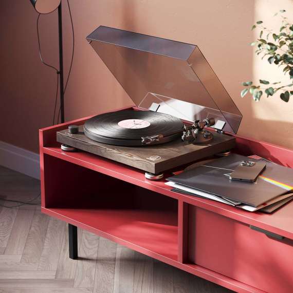 Tv-benk Sigi 100-140x42 cm - med skuffer - Lav tv-benk