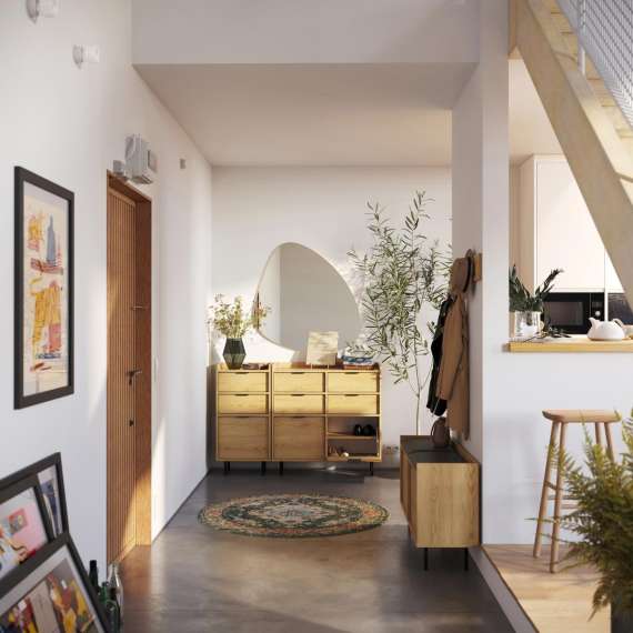 Kommode Sigi 40-80x103 cm - med ben - Flere tilpasningsmuligheter