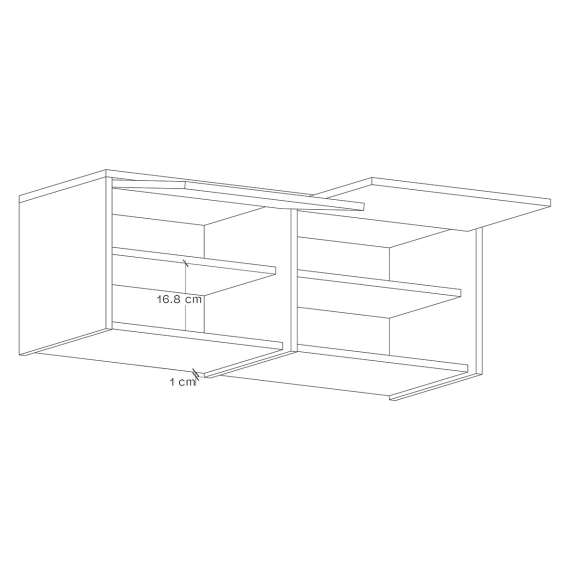 Veggskap - overskap Sigi 70-120x62 cm