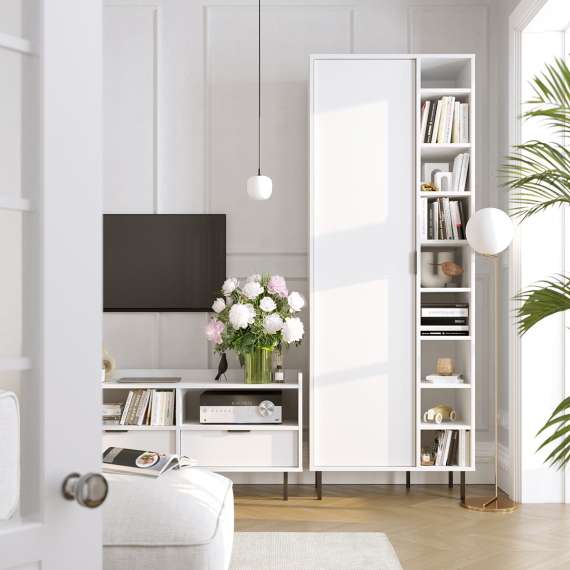 Garderobeskap Sigi 80-100x217 cm - Garderobe med ben