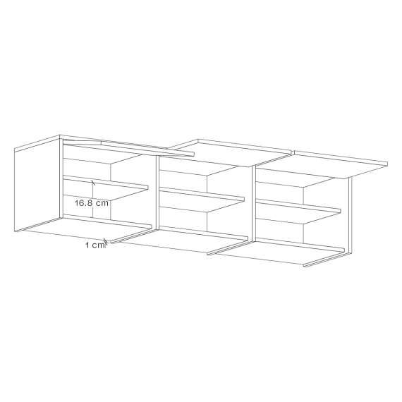 Veggskap - overskap Sigi 120-180x40 cm