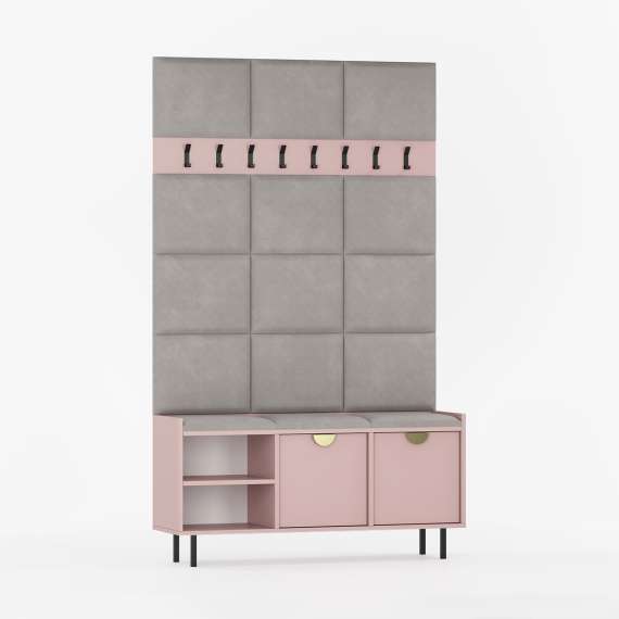 Entregarderobe Sigi 120-150 cm - Benk med sittepute - Velg bredde selv