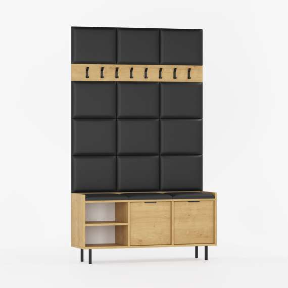 Entregarderobe Sigi 120-150 cm - Benk med sittepute - Velg bredde selv