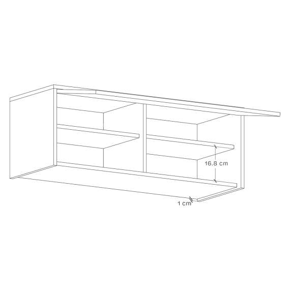 Veggskap - overskap Sigi 40-120x62 cm