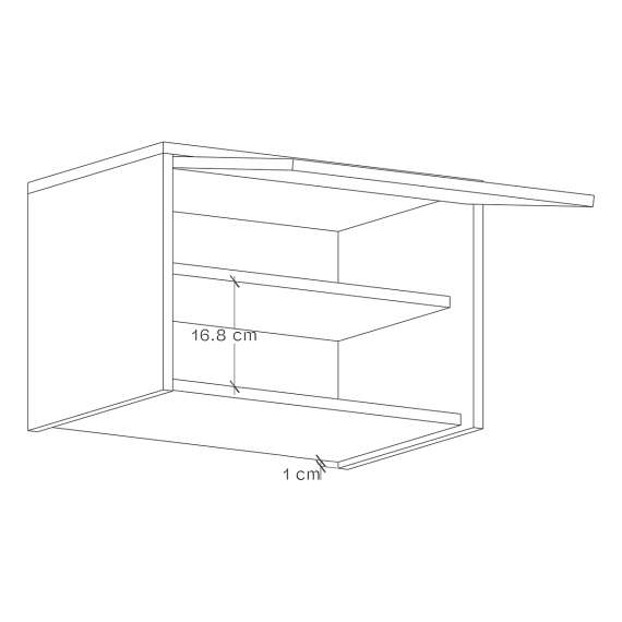 Veggskap - overskap Sigi 40-120x62 cm