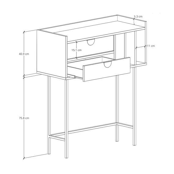 Konsollbord Sigi 80-120x103 cm - Velg farge og bredde selv