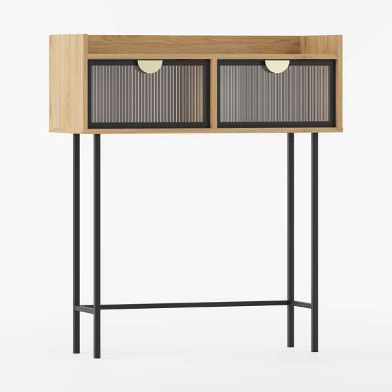 Konsollbord Sigi 80-120x103 cm - Glassdører