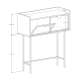 Konsollbord Sigi 80-120x103 cm - Glassdører