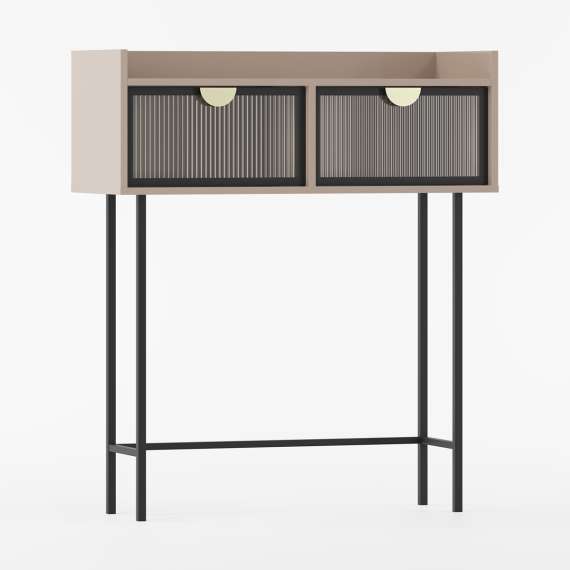 Konsollbord Sigi 80-120x103 cm - Glassdører