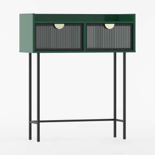 Konsollbord Sigi 80-120x103 cm - Glassdører