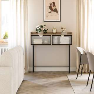 Konsollbord Sigi 80-120x103 cm - Glassdører