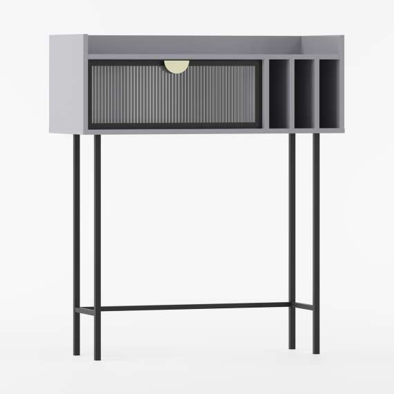 Konsollbord Sigi 80-120x103 cm - Glassdør