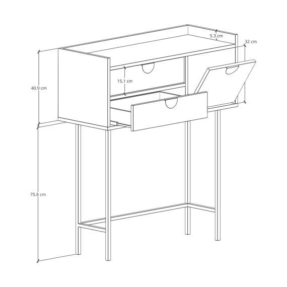 Konsollbord Sigi 80-120x103 cm - Velg farge og bredde selv