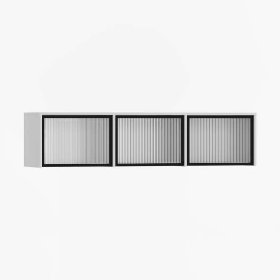 Overskap - veggskap Sigi 120-180x40 cm - Glassdører