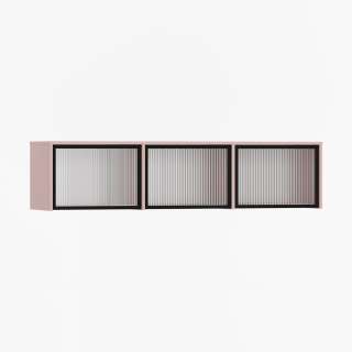 Overskap - veggskap Sigi 120-180x40 cm - Glassdører
