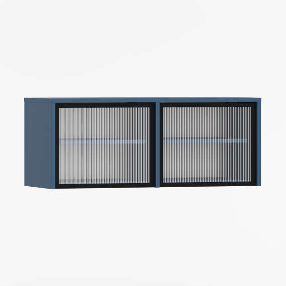 Overskap - veggskap Sigi 70-120x40 cm - Glassdører