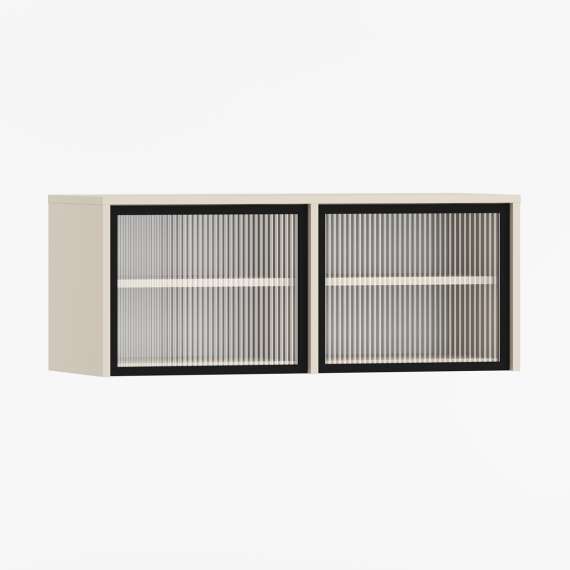 Overskap - veggskap Sigi 70-120x40 cm - Glassdører