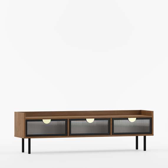 Tv-benk Sigi 150-180x42 cm - Glassdører - Lav - Velg farge selv